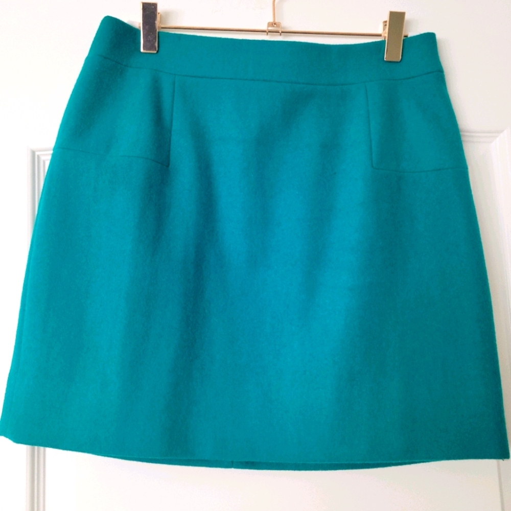Fitted turquoise J. CREW miniskirt